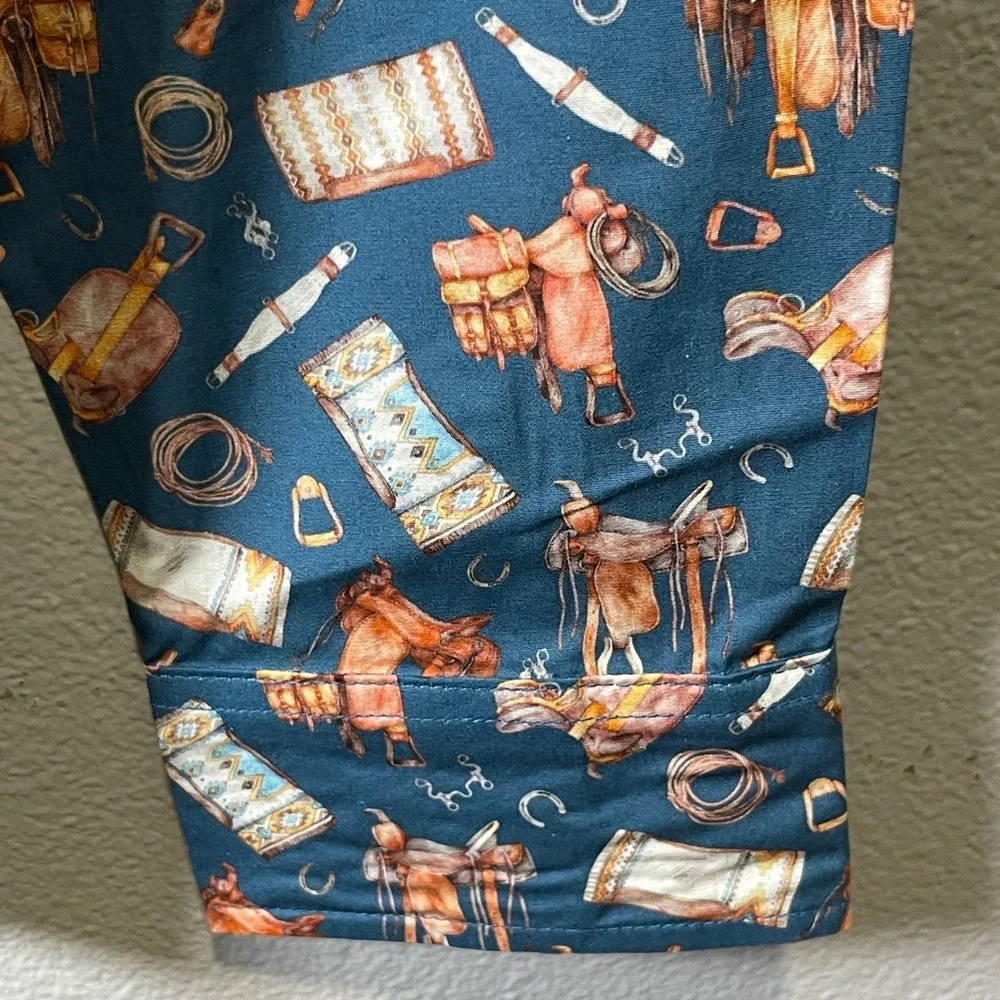 Rocking K  Ranchwear by‎ Kennington Men's Large Western Botton Up Blue